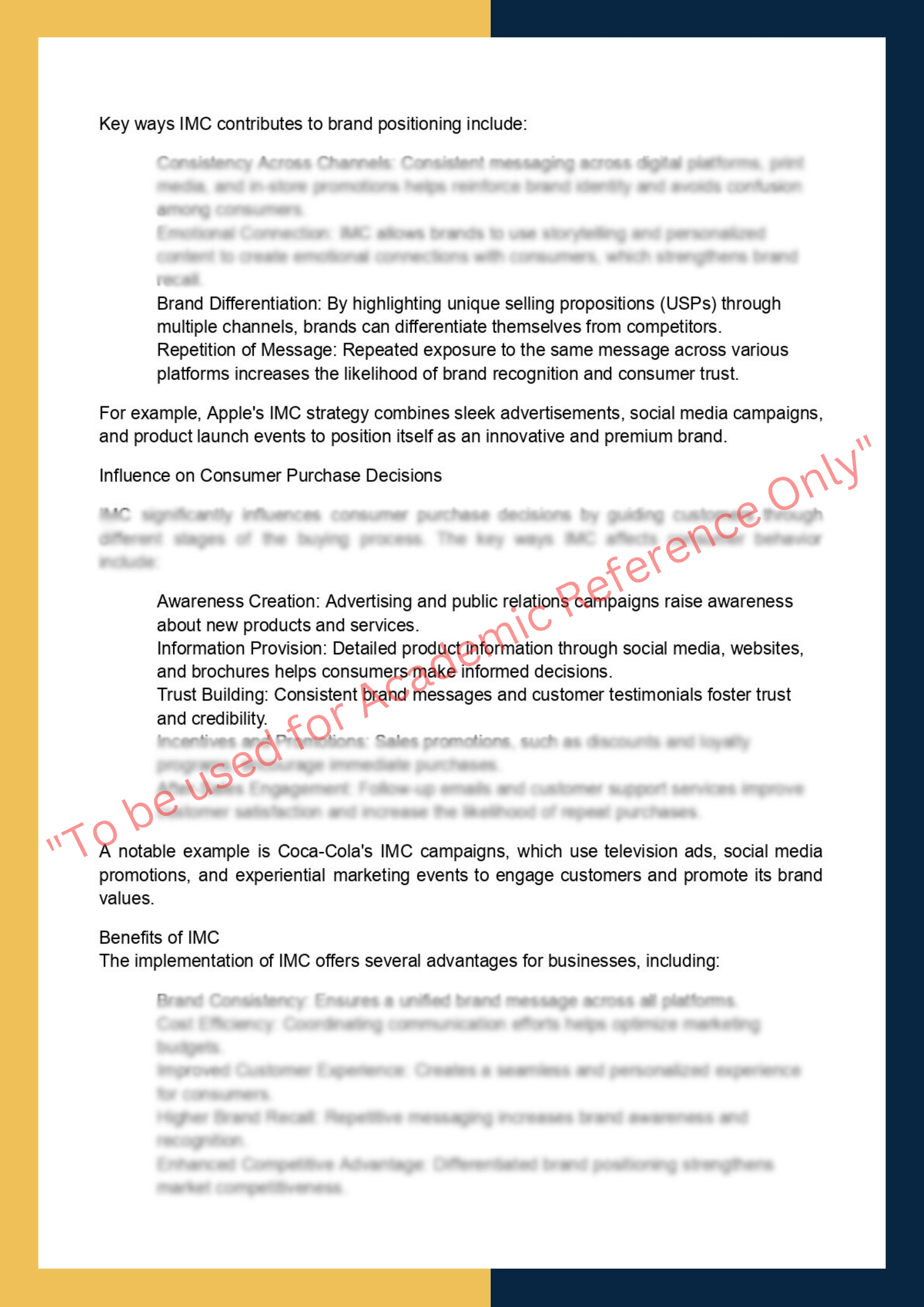 Assignment sample solution of MKTG30010 - Advertising and Promotions 1